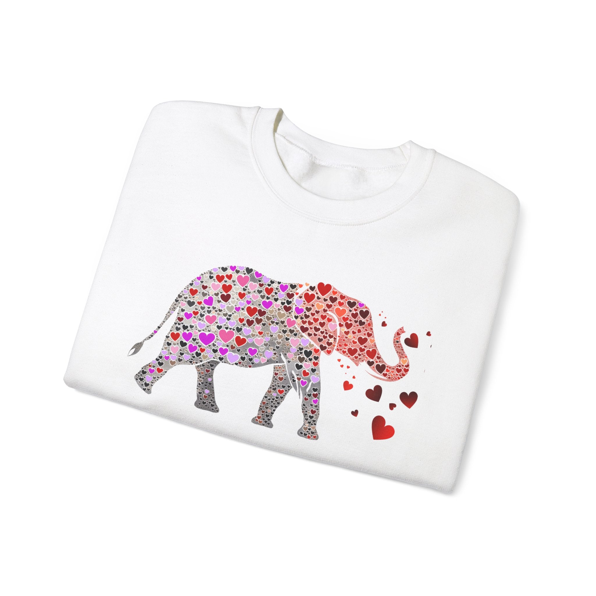 Love Our Elephants Sweatshirt – Unisex Heavy Blend™ Crewneck, Endangered Awareness Design