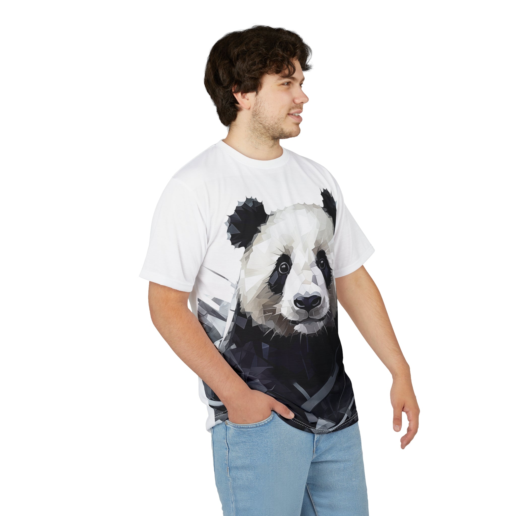Geometric Panda Tee - Unisex T-Shirt for Animal Lovers