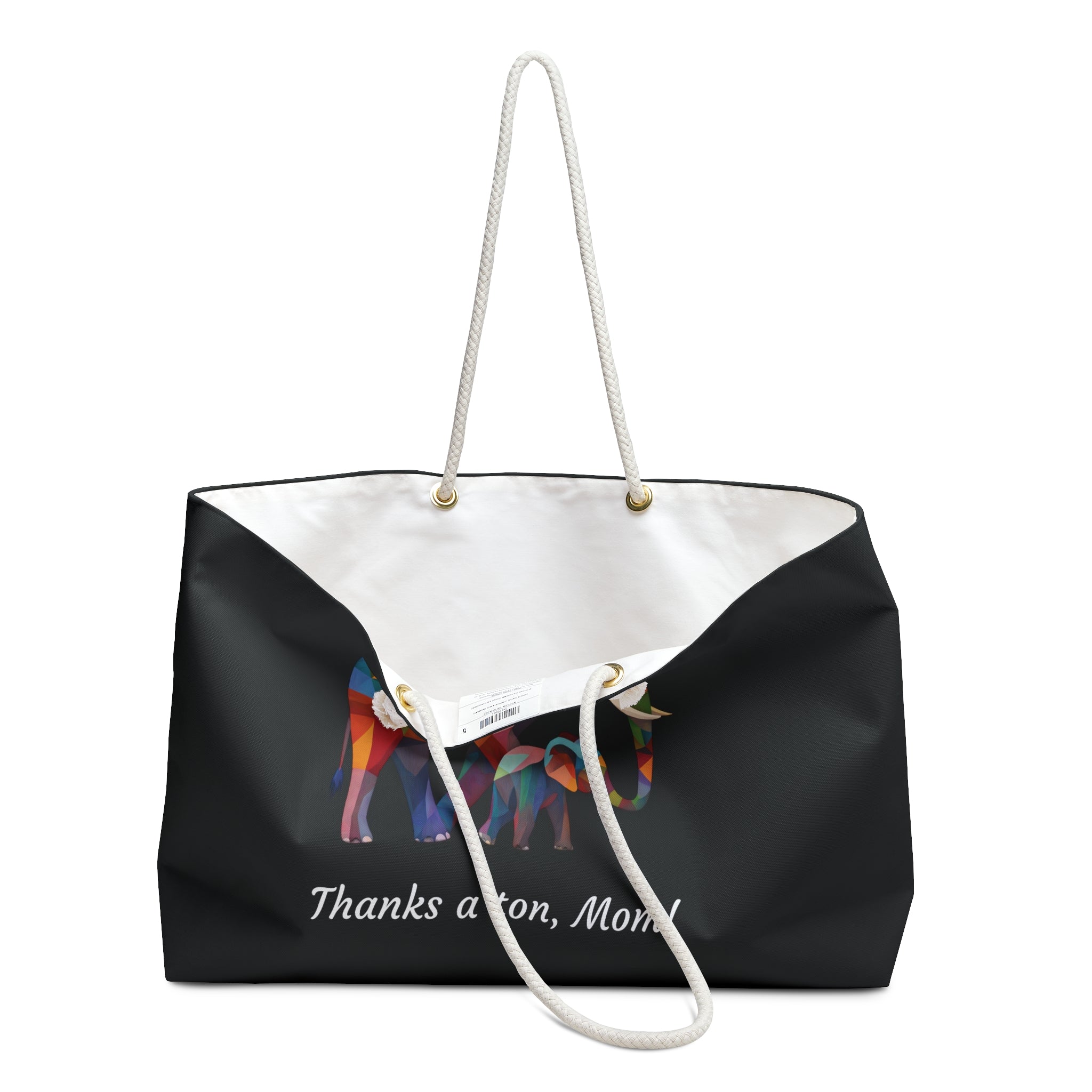 Colorful Elephant Thank You Weekender Bag - Perfect Gift for Moms