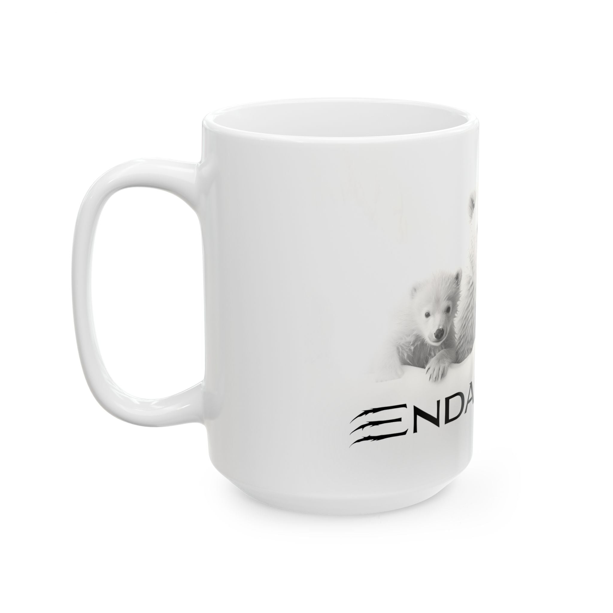 Polar Bear Family Ceramic Mug – 11oz & 15oz, Wildlife Art