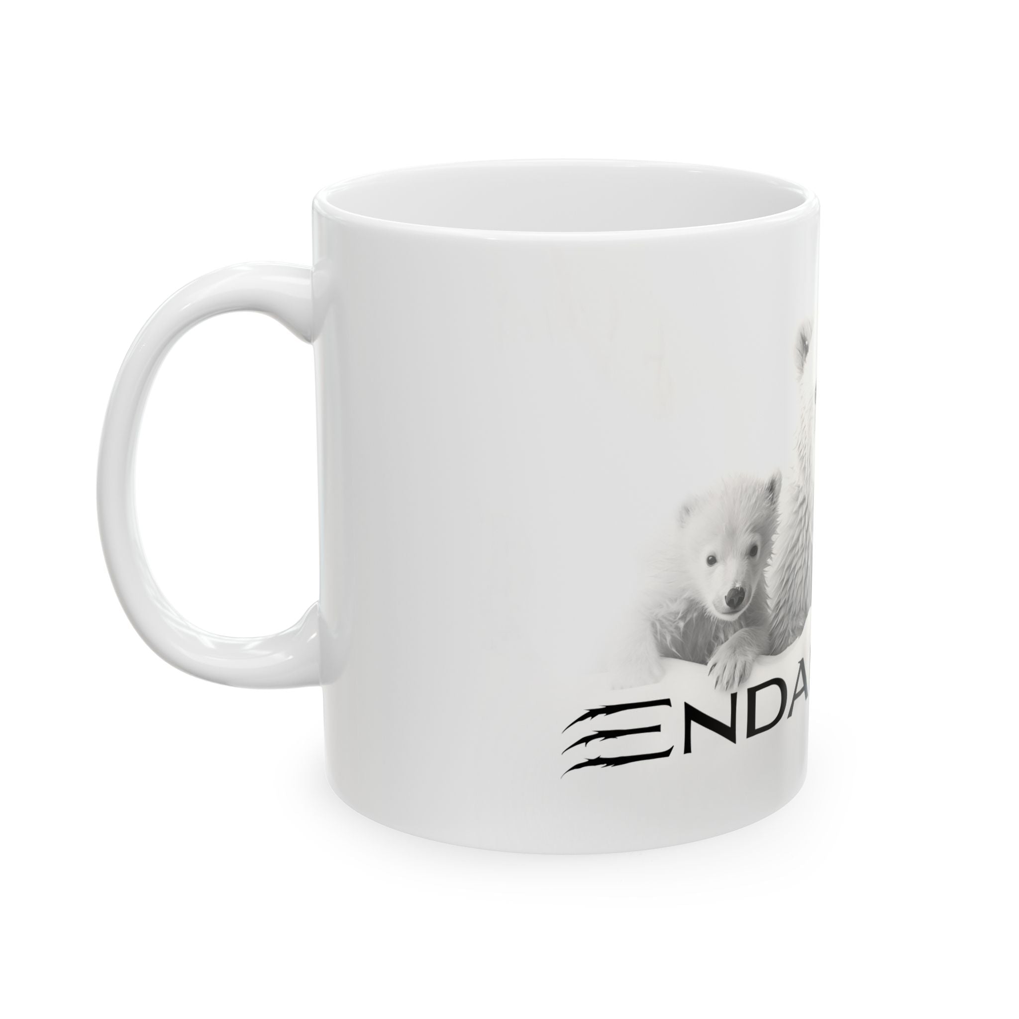 Polar Bear Family Ceramic Mug – 11oz & 15oz, Wildlife Art