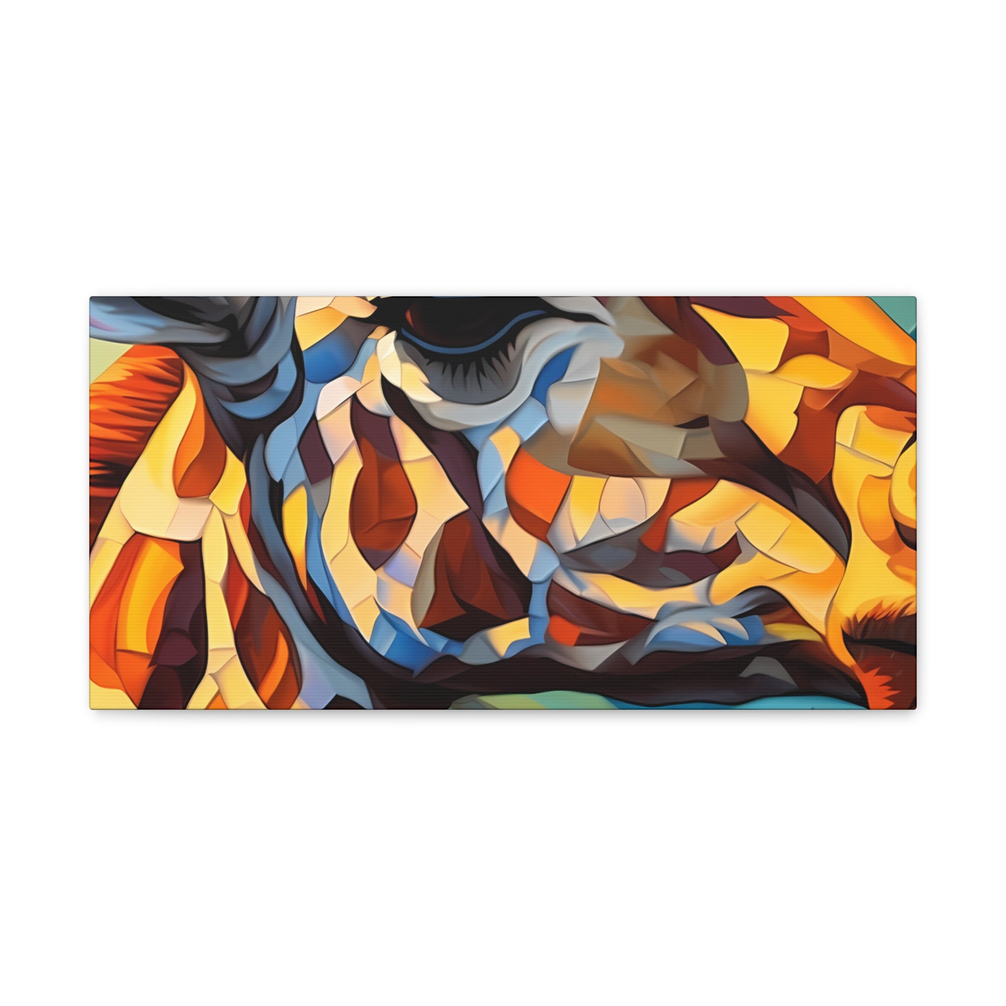 Illuminated Majesty: Stained Glass Giraffe Giclée
