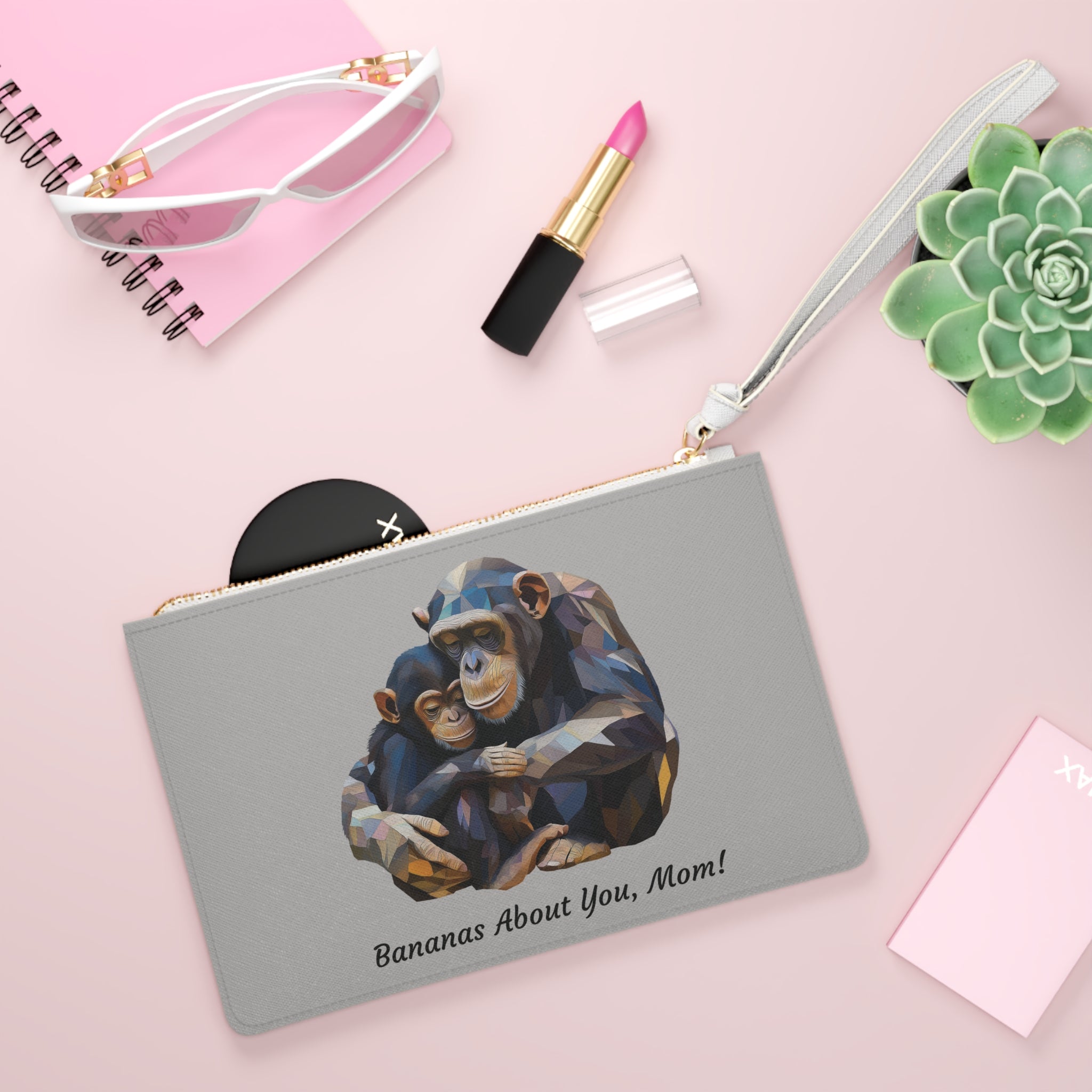 Cute Chimp Clutch Bag - Perfect Gift for Moms, Love & Animal Lovers