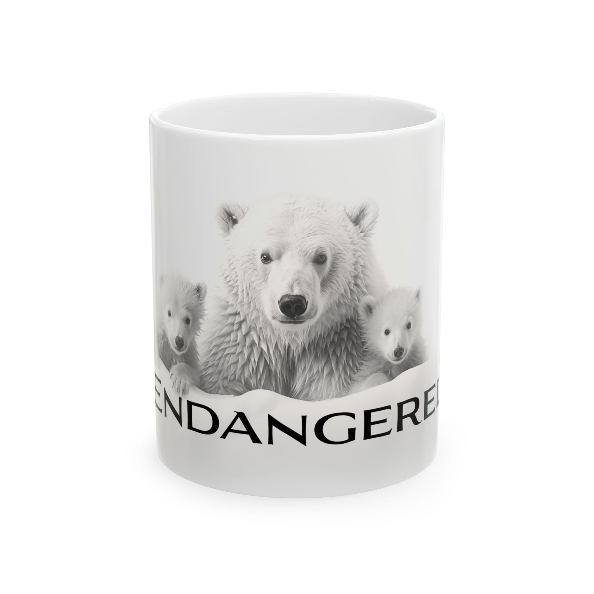Polar Bear Family Ceramic Mug – 11oz & 15oz, Wildlife Art