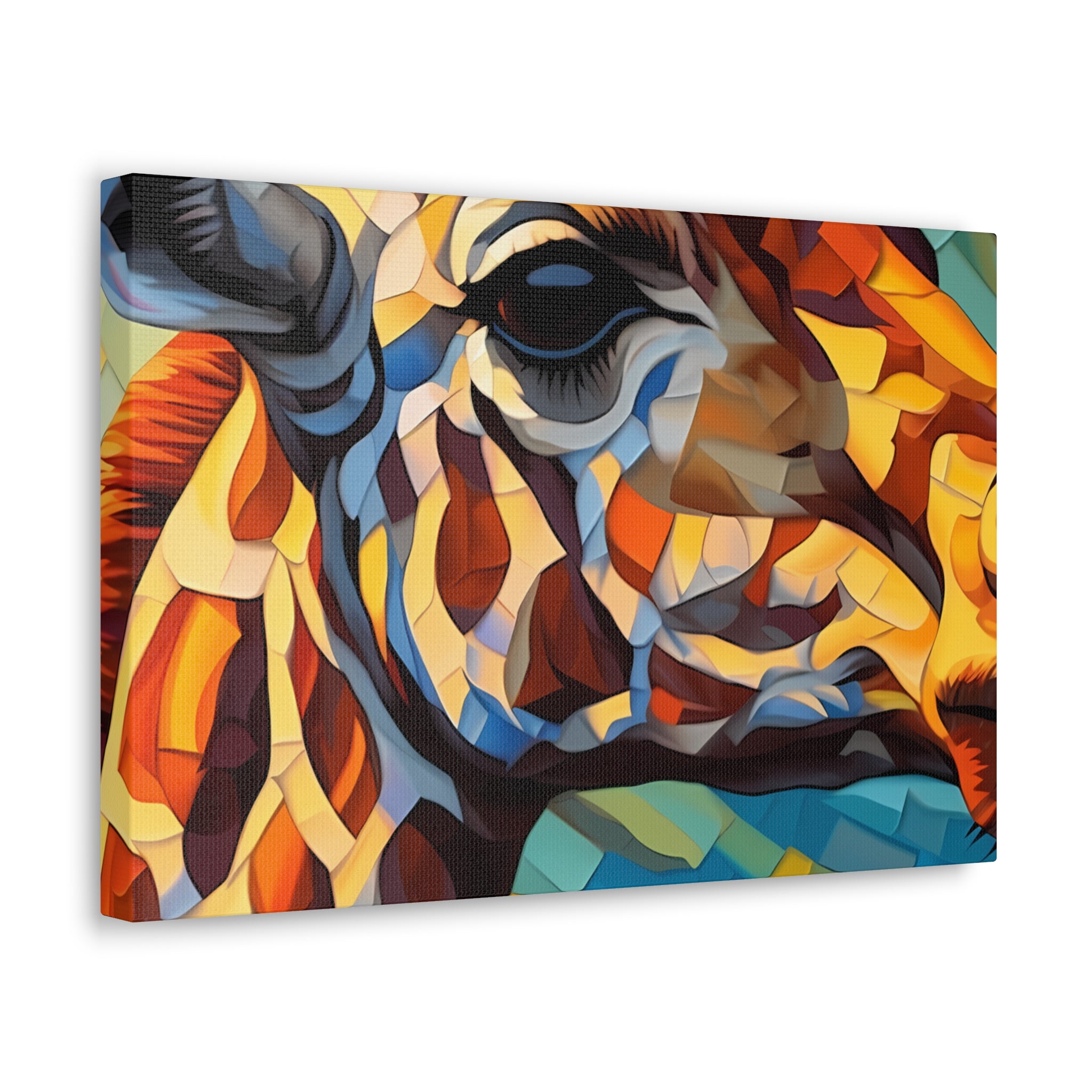 Illuminated Majesty: Stained Glass Giraffe Giclée