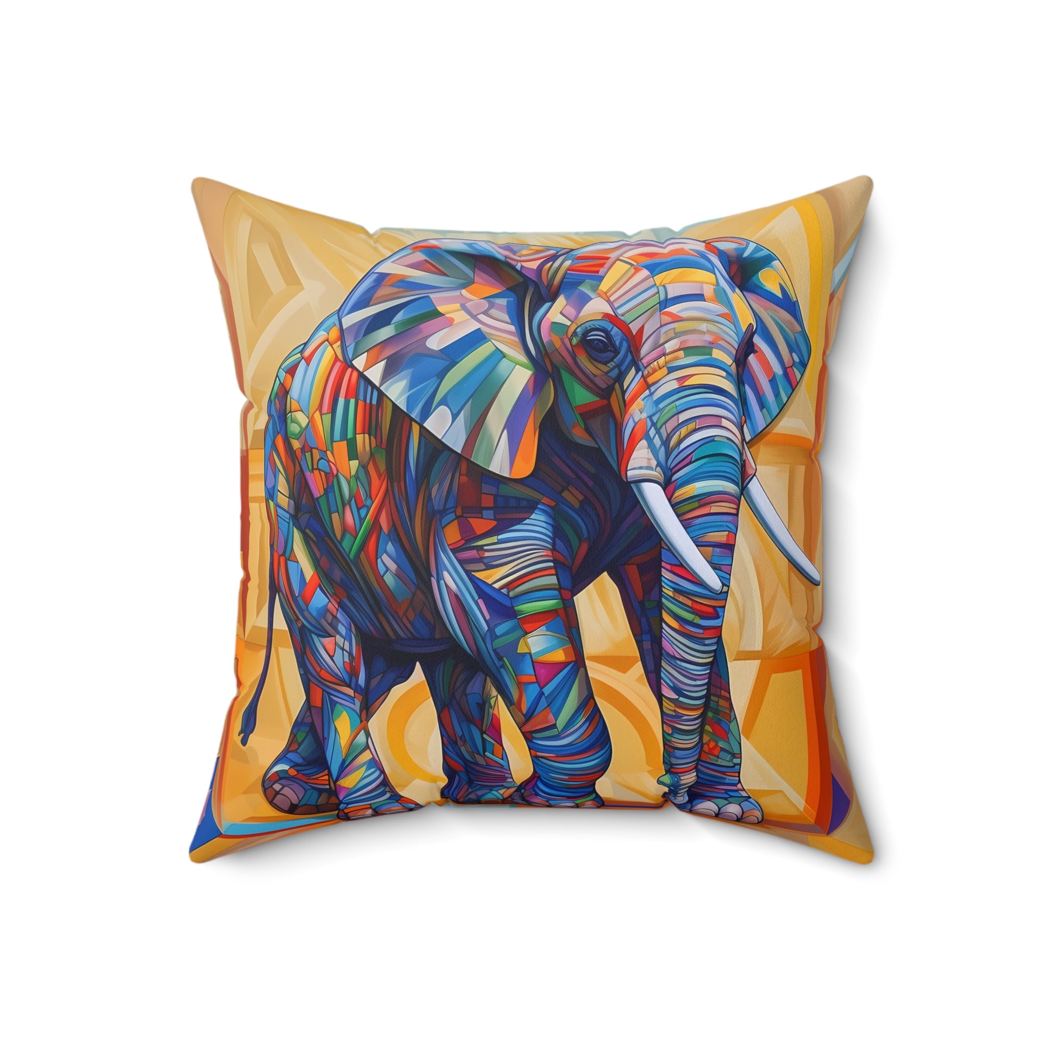 Whimsical Wonders: Colorful Elephant Pillow