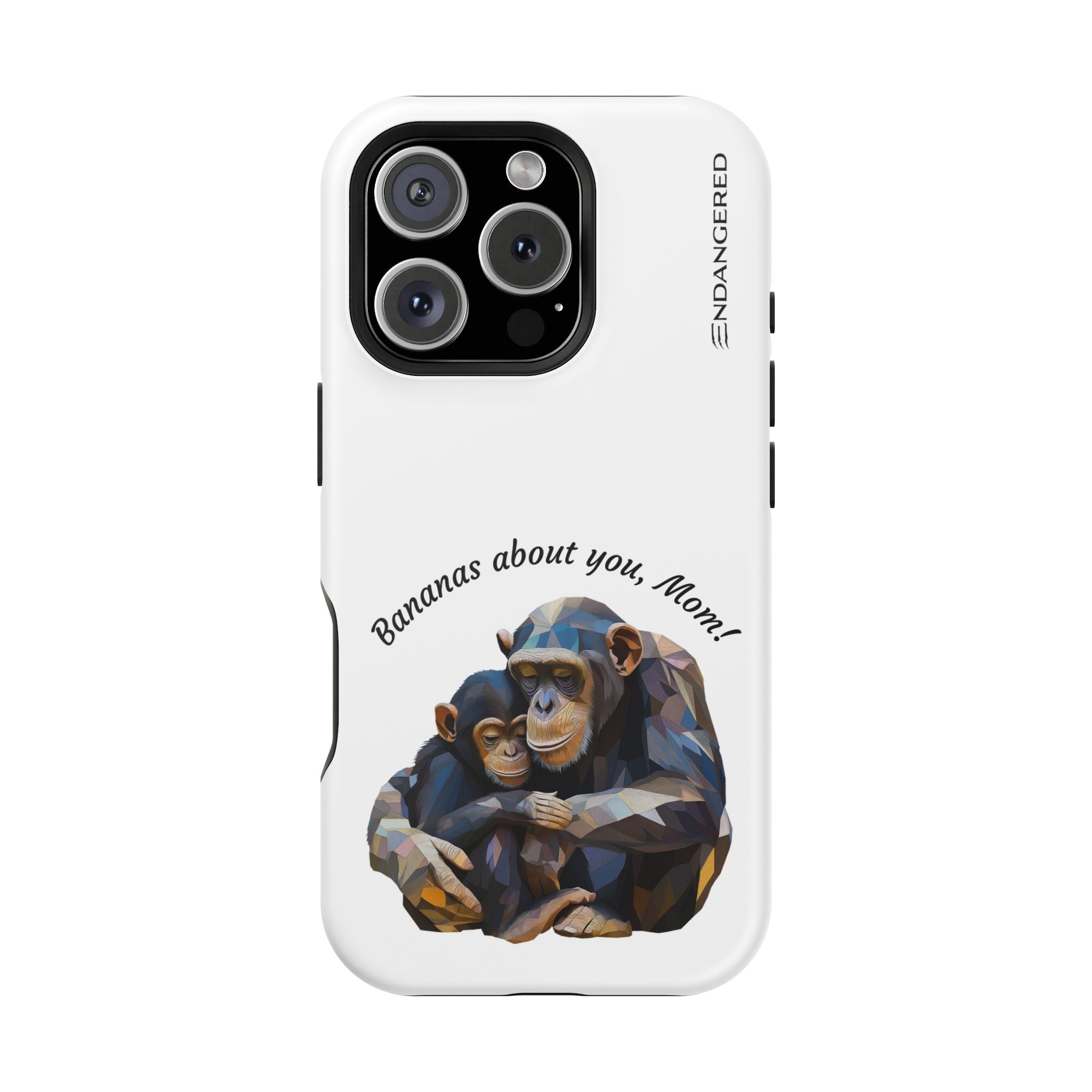 Cute Chimpanzee Phone Case - "Bananas About You, Mom!" - Durable Magnetic Tough Case for Moms