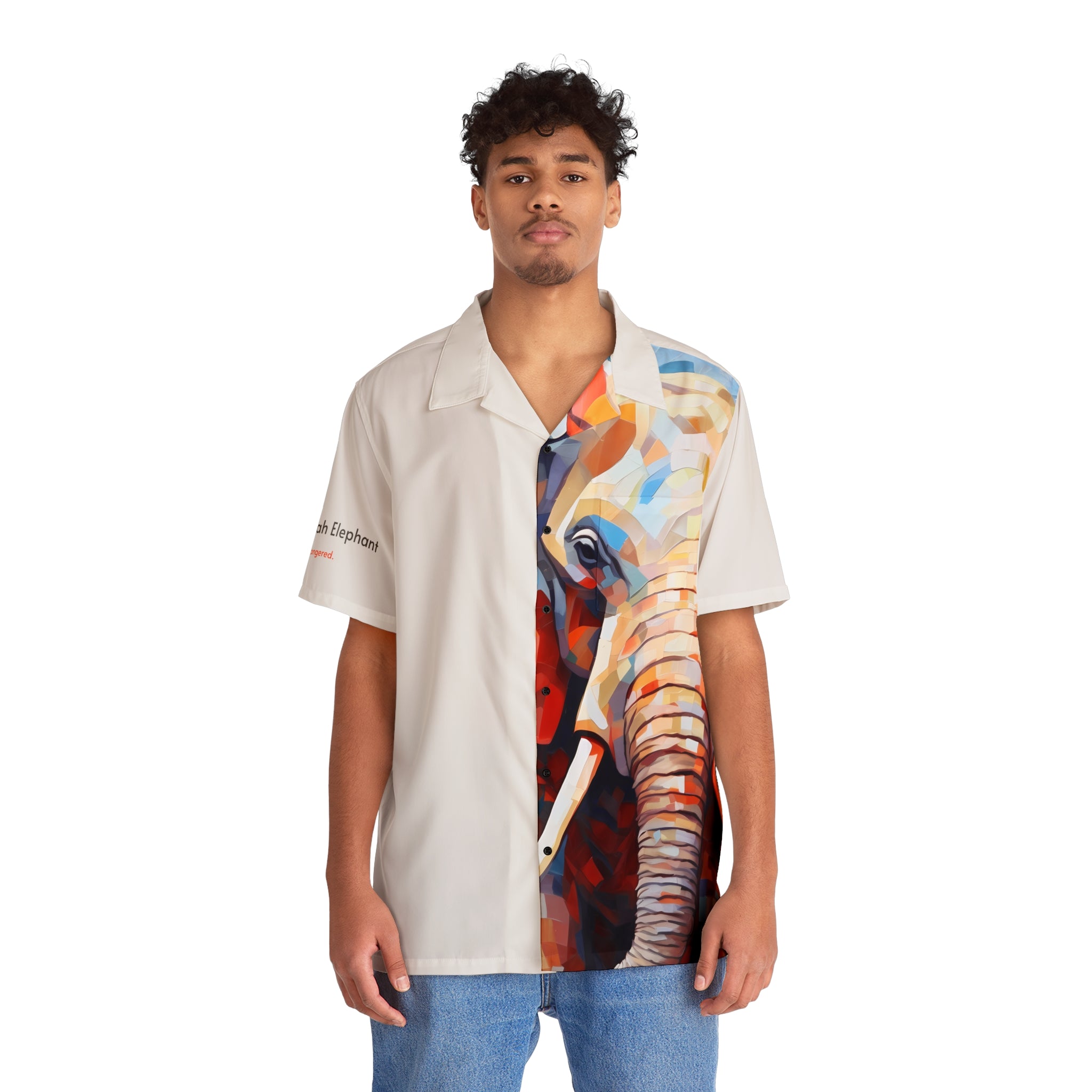 Men's "Save the African Savannah Elephant" Graphic Shirt