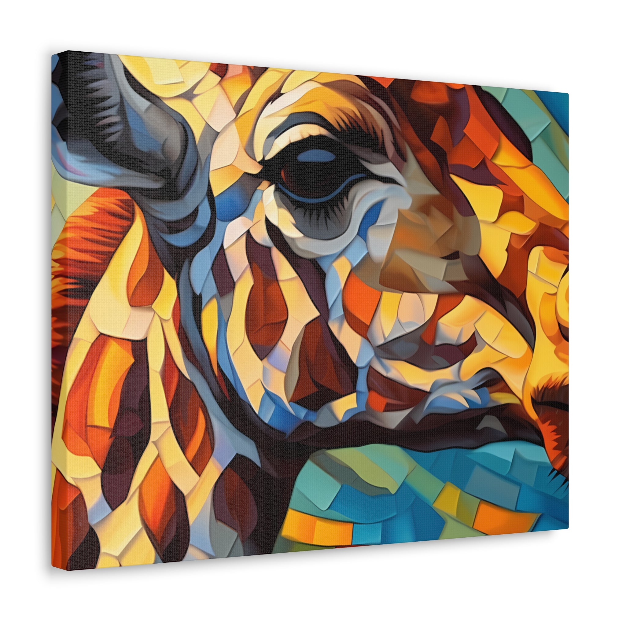 Illuminated Majesty: Stained Glass Giraffe Giclée