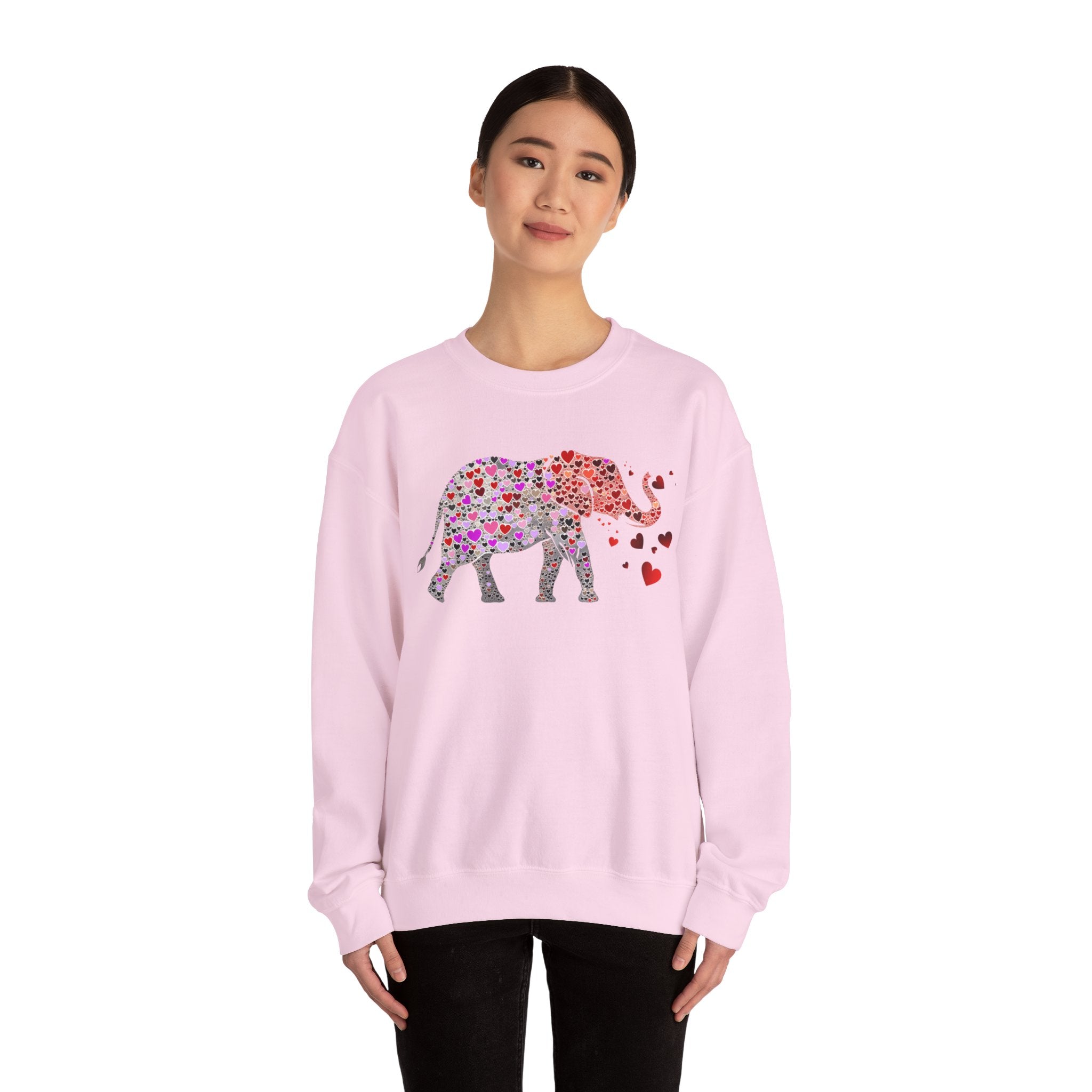 Love Our Elephants Sweatshirt – Unisex Heavy Blend™ Crewneck, Endangered Awareness Design