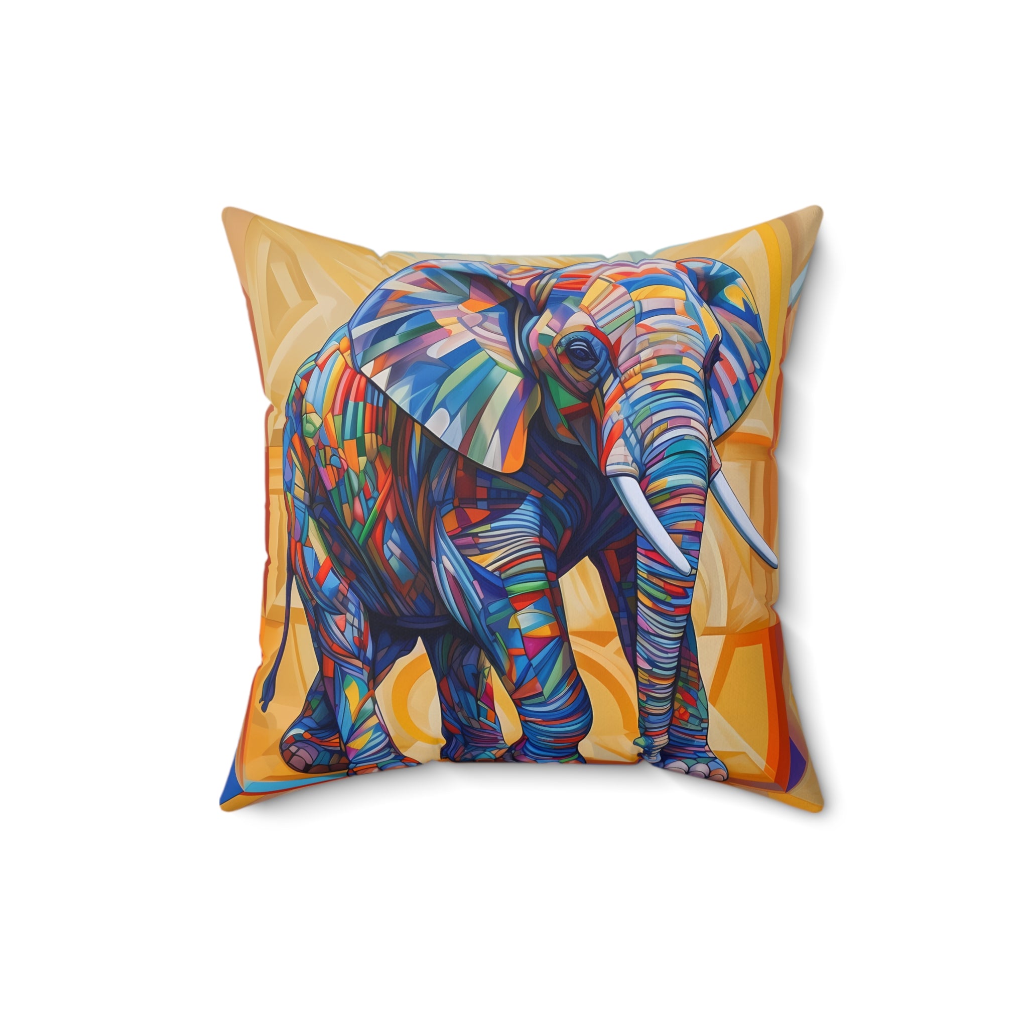 Whimsical Wonders: Colorful Elephant Pillow