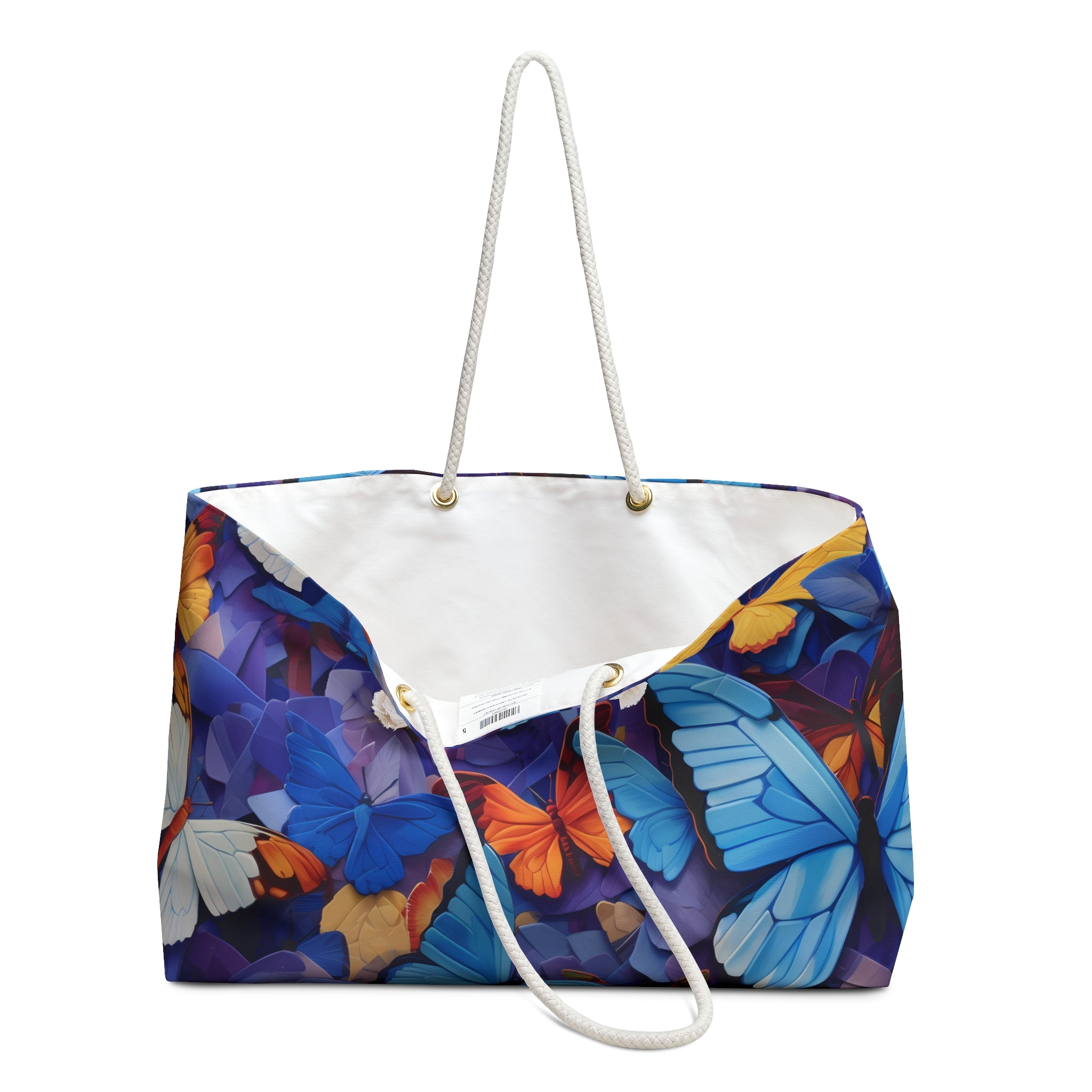 Fluttering Elegance: "Blue Butterfly Delight" Weekender Bag