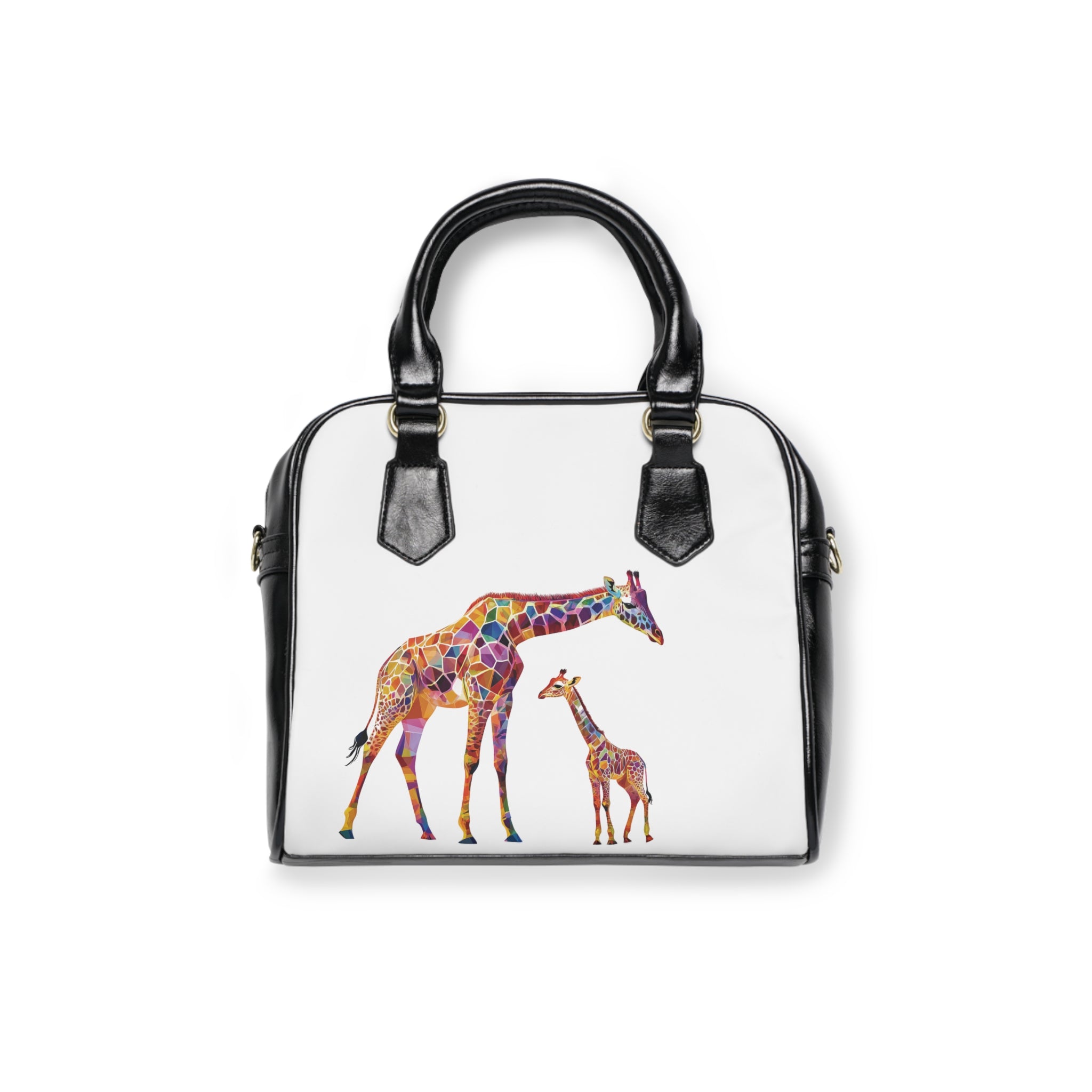 “Conservation Giraffe Color Menagerie” Giraffe Shoulder Handbag - Perfect Gift