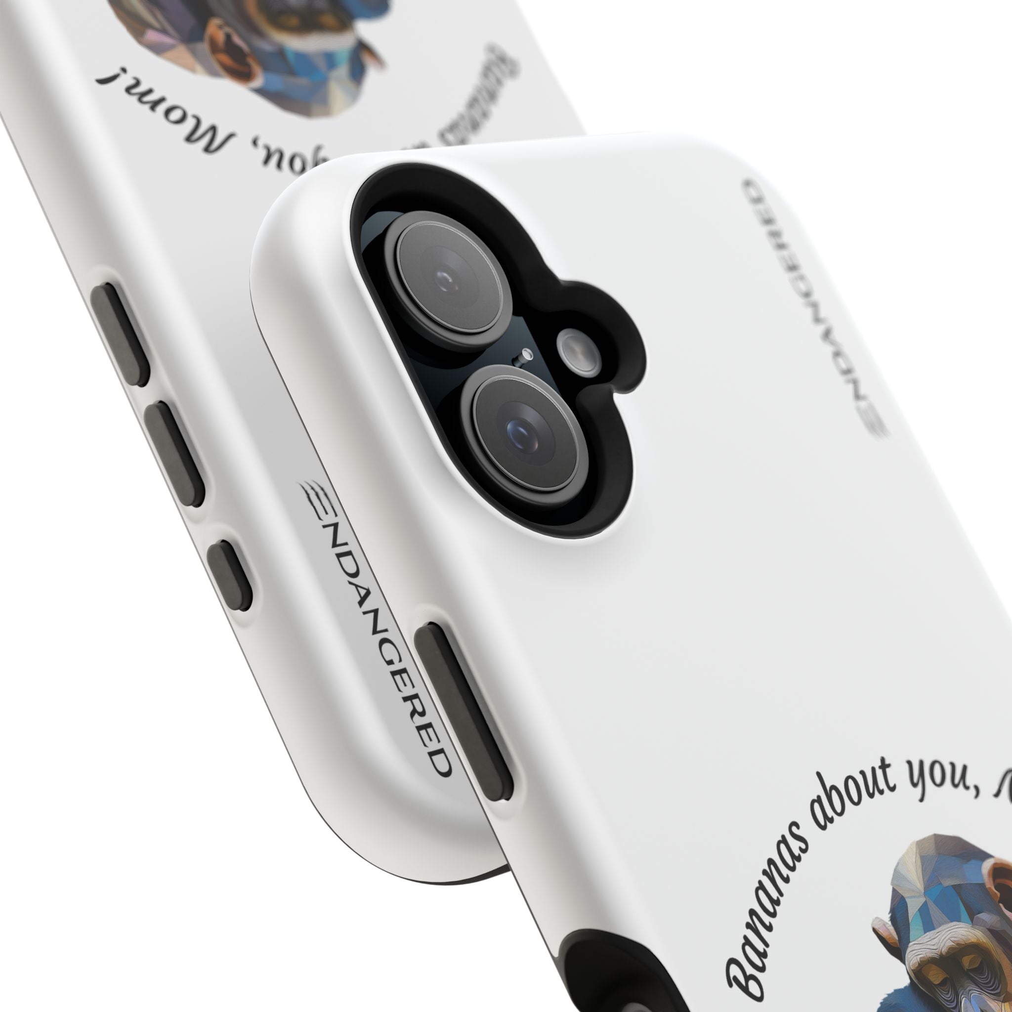 Cute Chimpanzee Phone Case - "Bananas About You, Mom!" - Durable Magnetic Tough Case for Moms