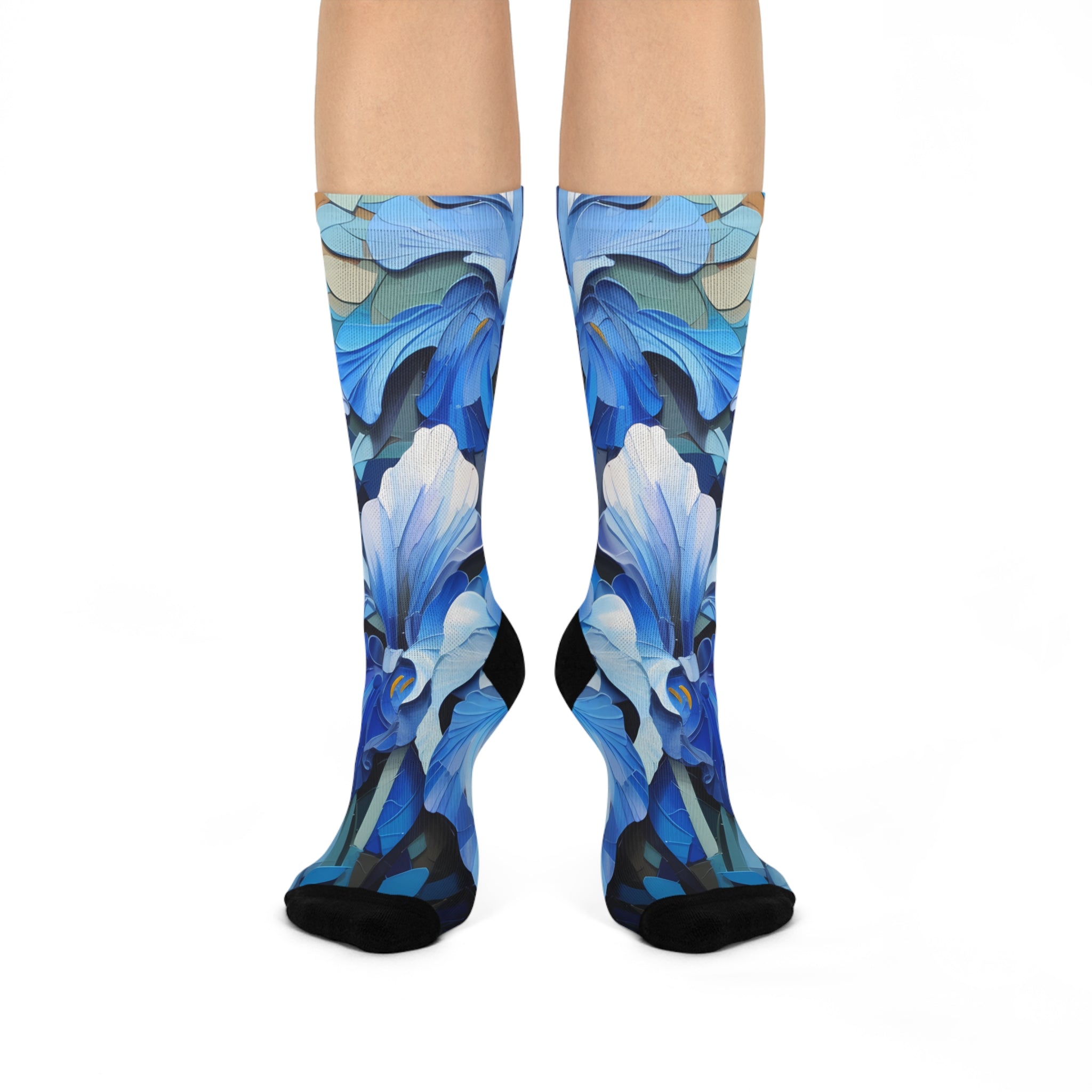 Blue Bliss: Stylish Floral Socks for Flower Enthusiasts