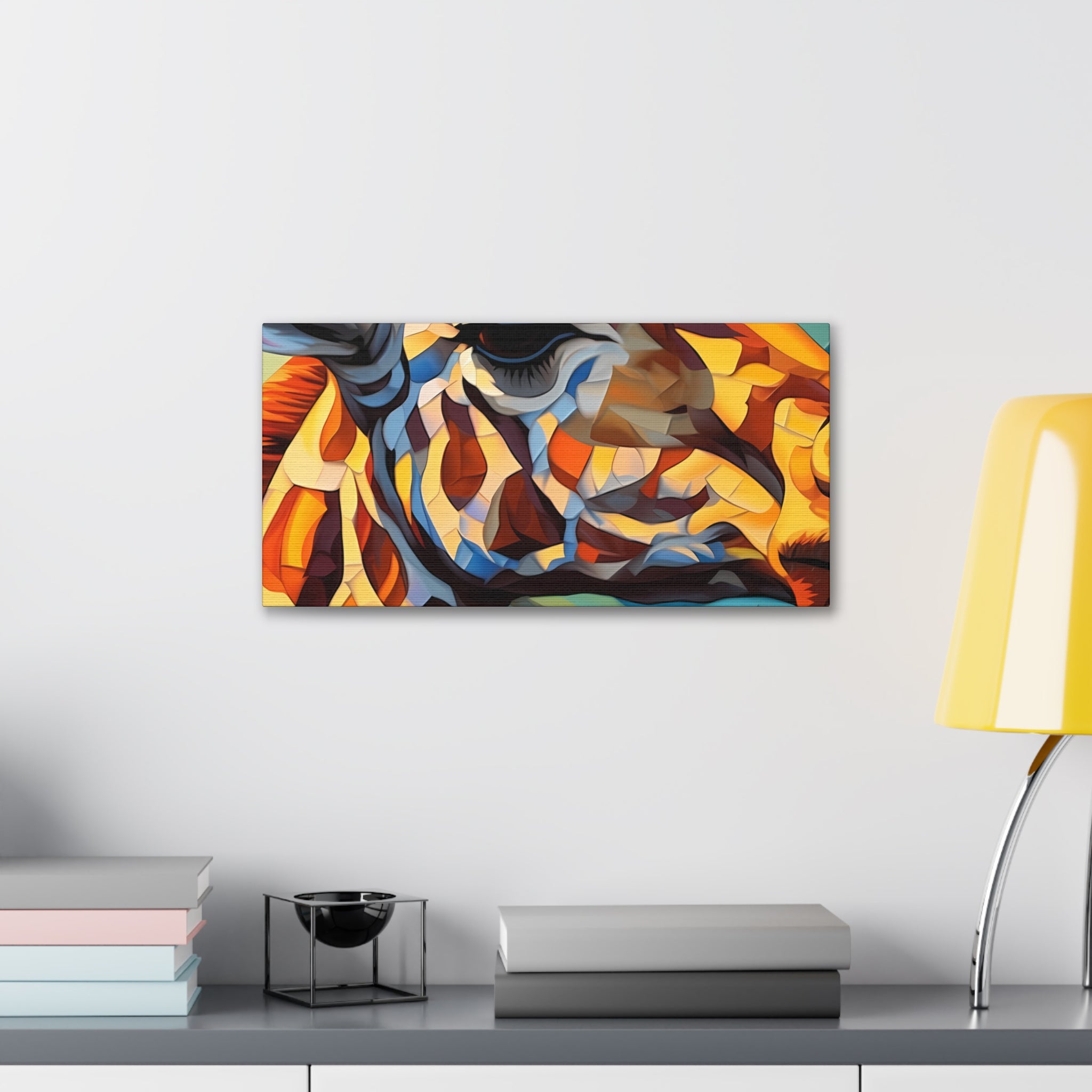 Illuminated Majesty: Stained Glass Giraffe Giclée