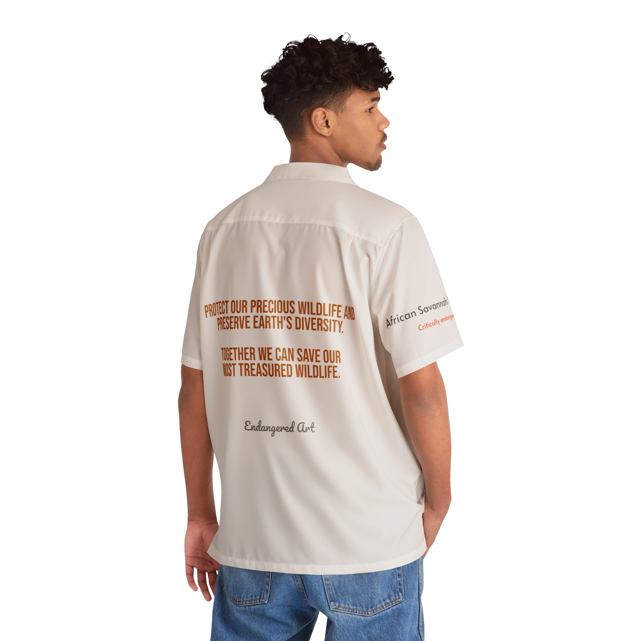 Men's "Save the African Savannah Elephant" Graphic Shirt