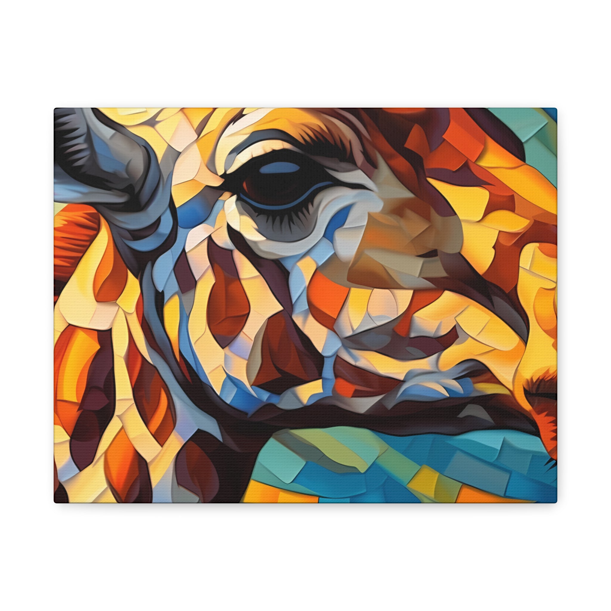 Illuminated Majesty: Stained Glass Giraffe Giclée