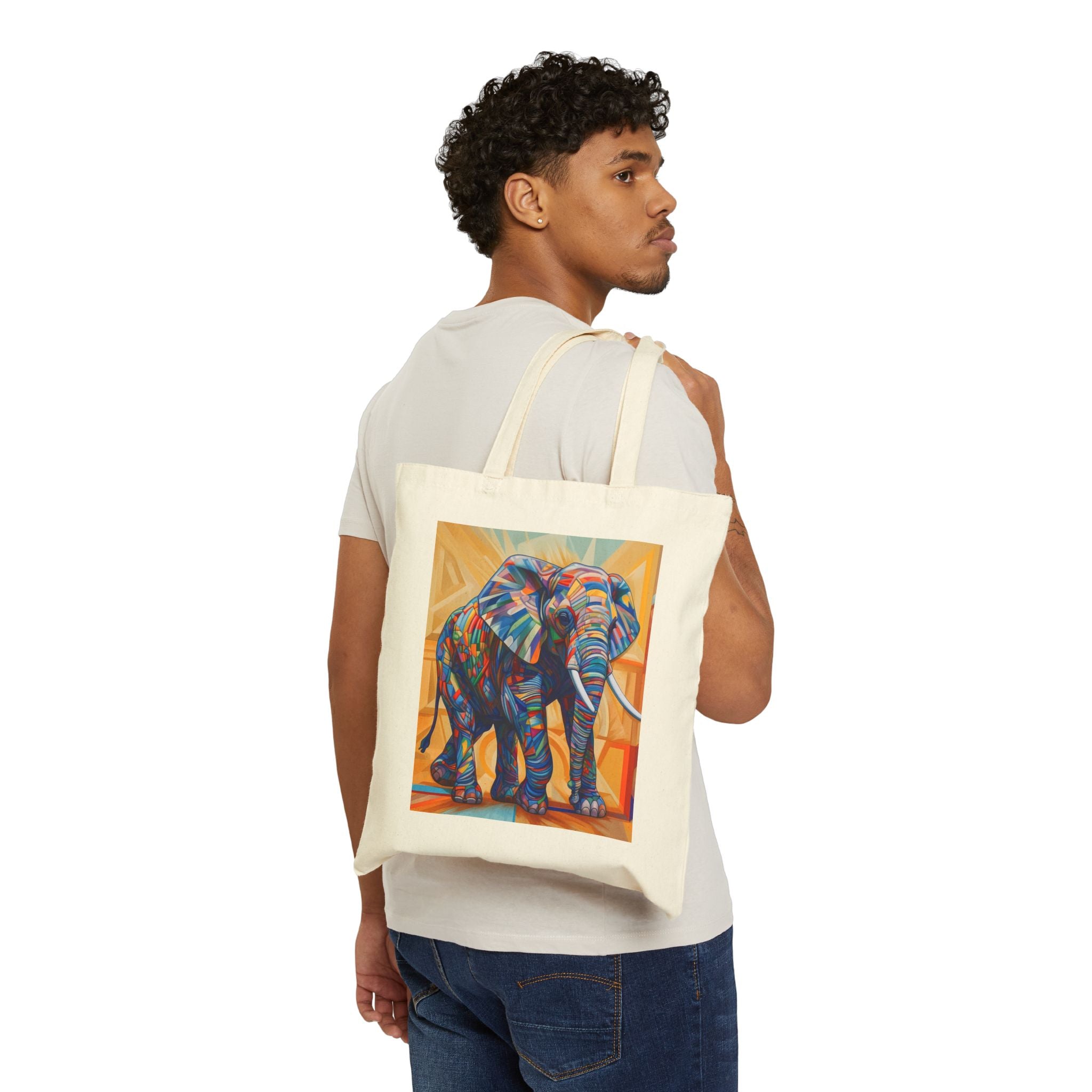 Whimsical Breezes: Colorful Wind Tote Bag