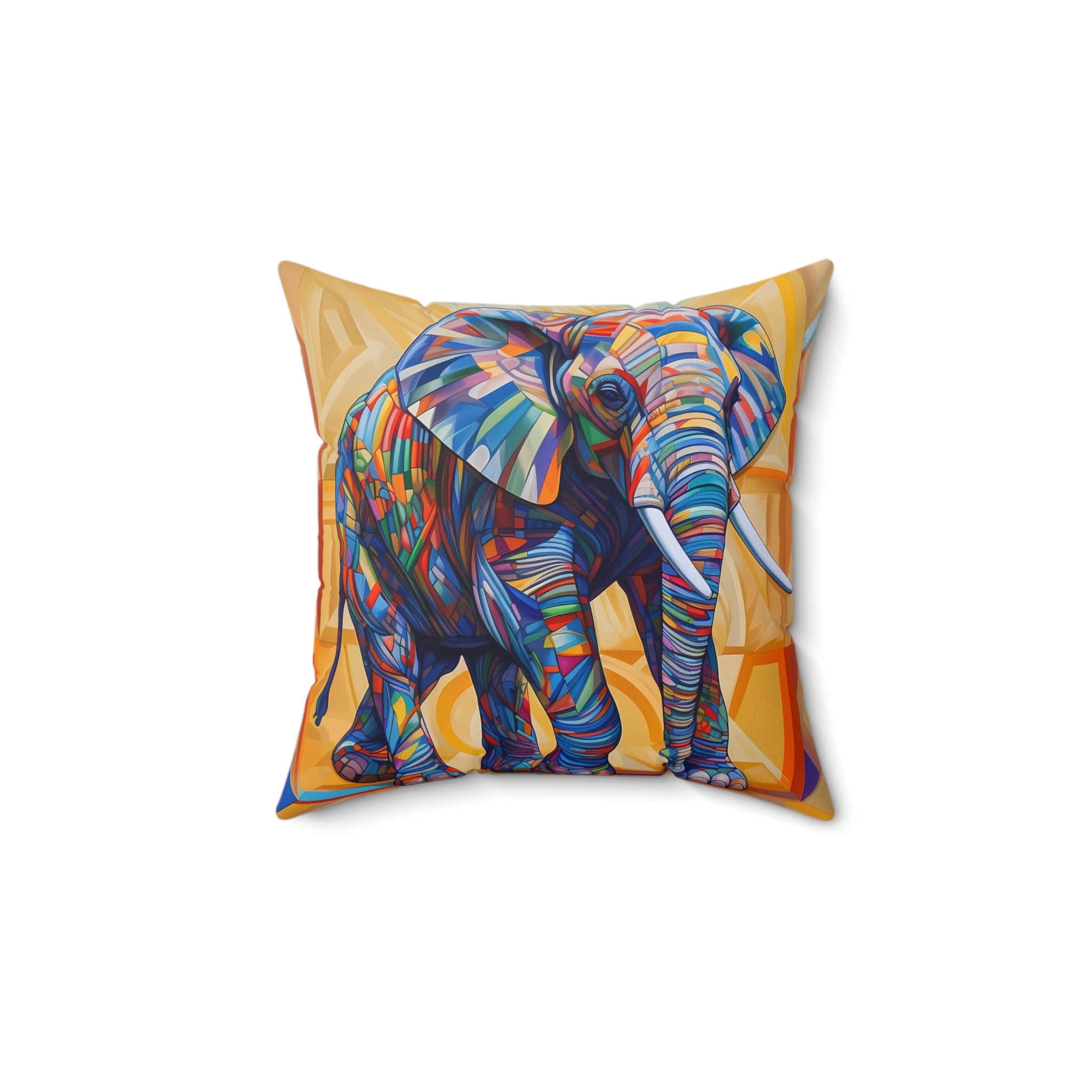 Whimsical Wonders: Colorful Elephant Pillow