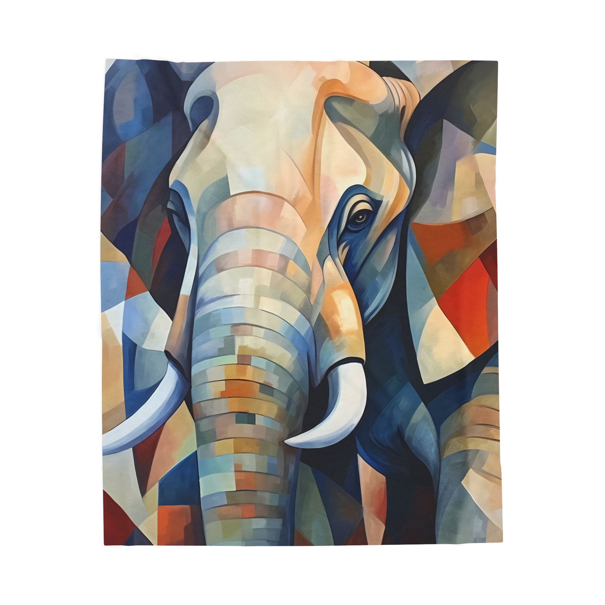 Cozy Companions: Elephant Embrace Velveteen Plush Blanket