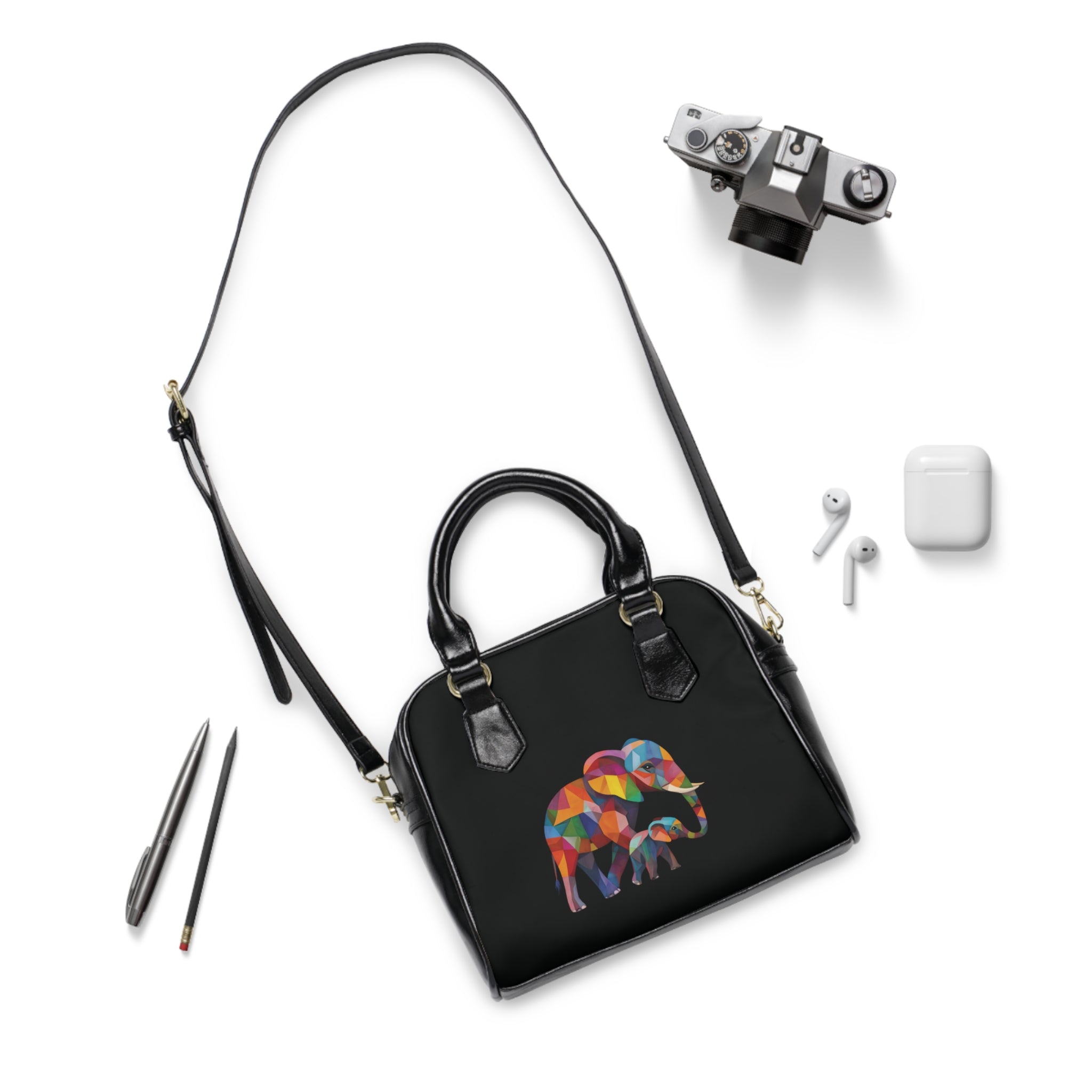 Vibrant Elephant Shoulder Handbag - Perfect Gift