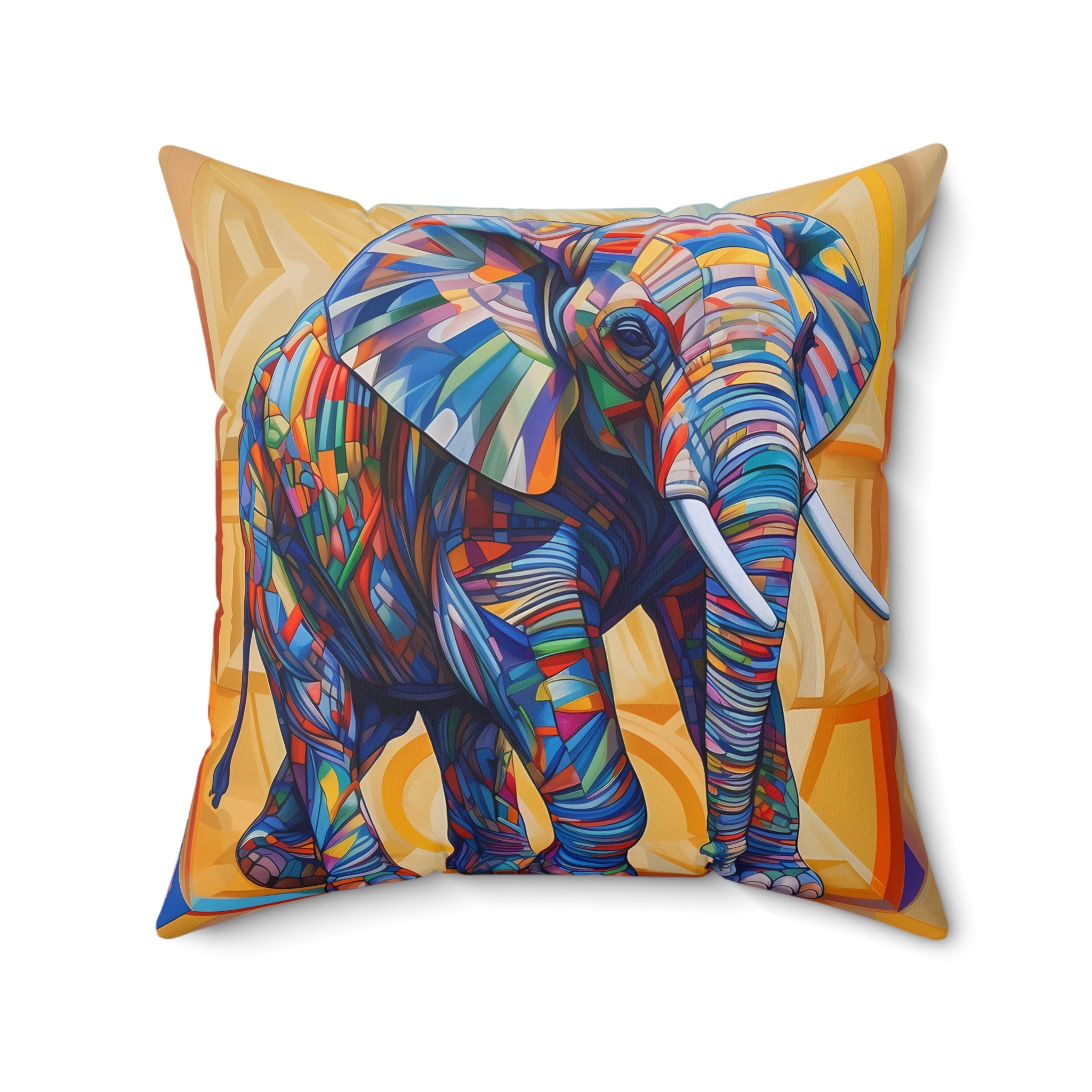 Whimsical Wonders: Colorful Elephant Pillow