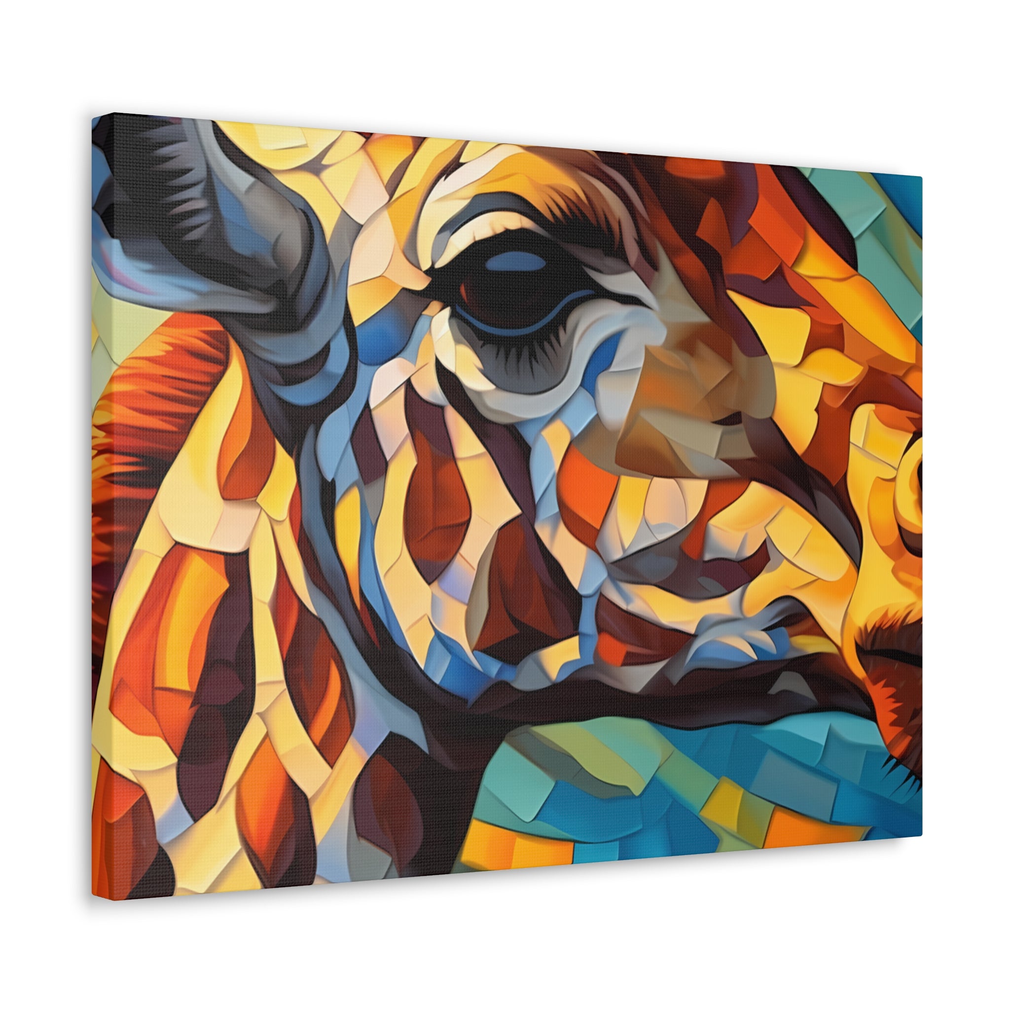 Illuminated Majesty: Stained Glass Giraffe Giclée