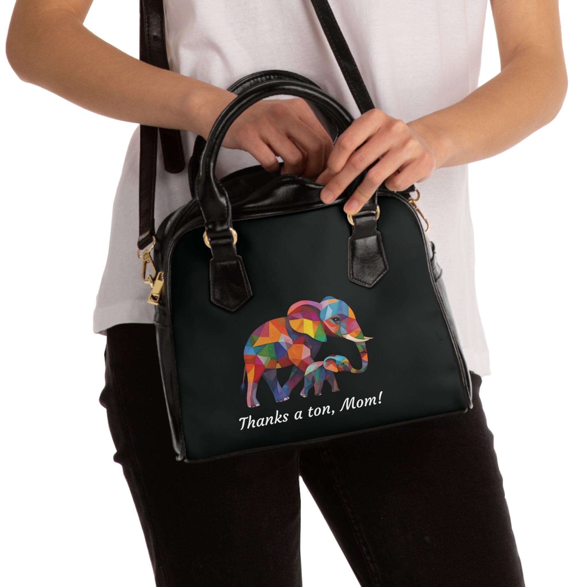 Vibrant Elephant Shoulder Handbag - Perfect Gift for Moms