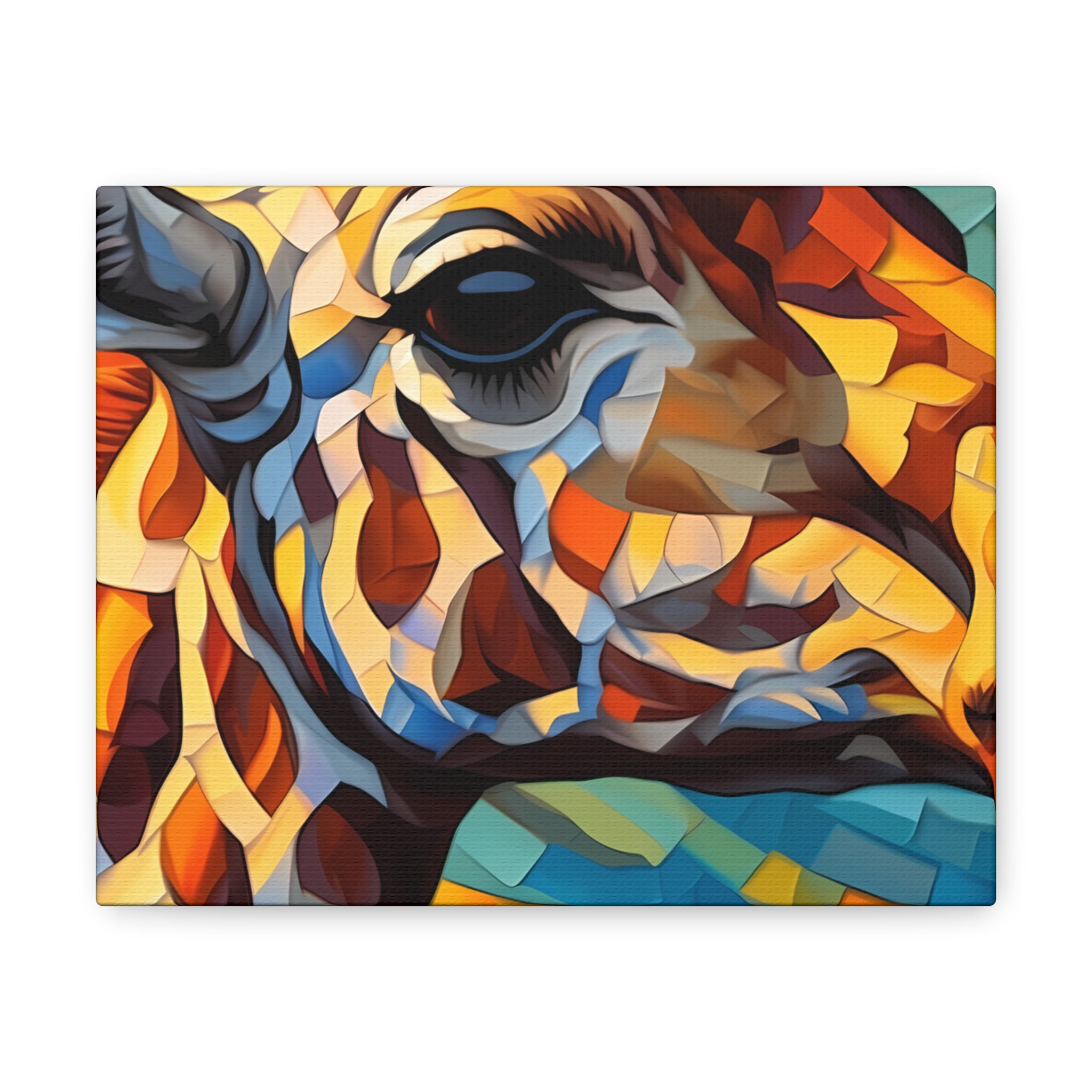 Illuminated Majesty: Stained Glass Giraffe Giclée