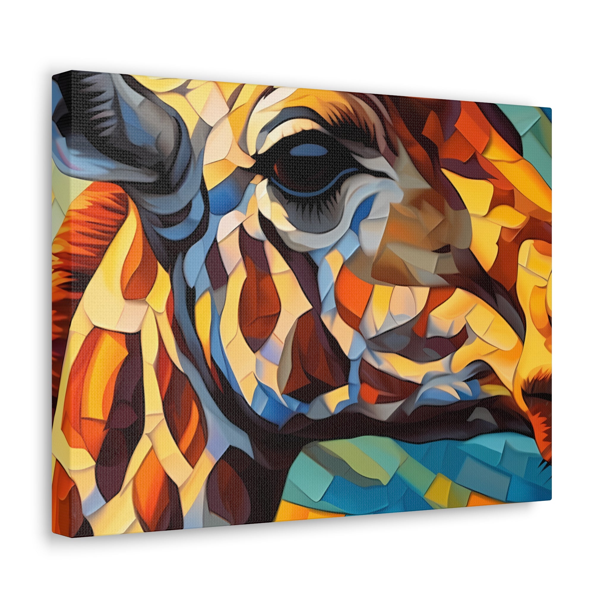 Illuminated Majesty: Stained Glass Giraffe Giclée