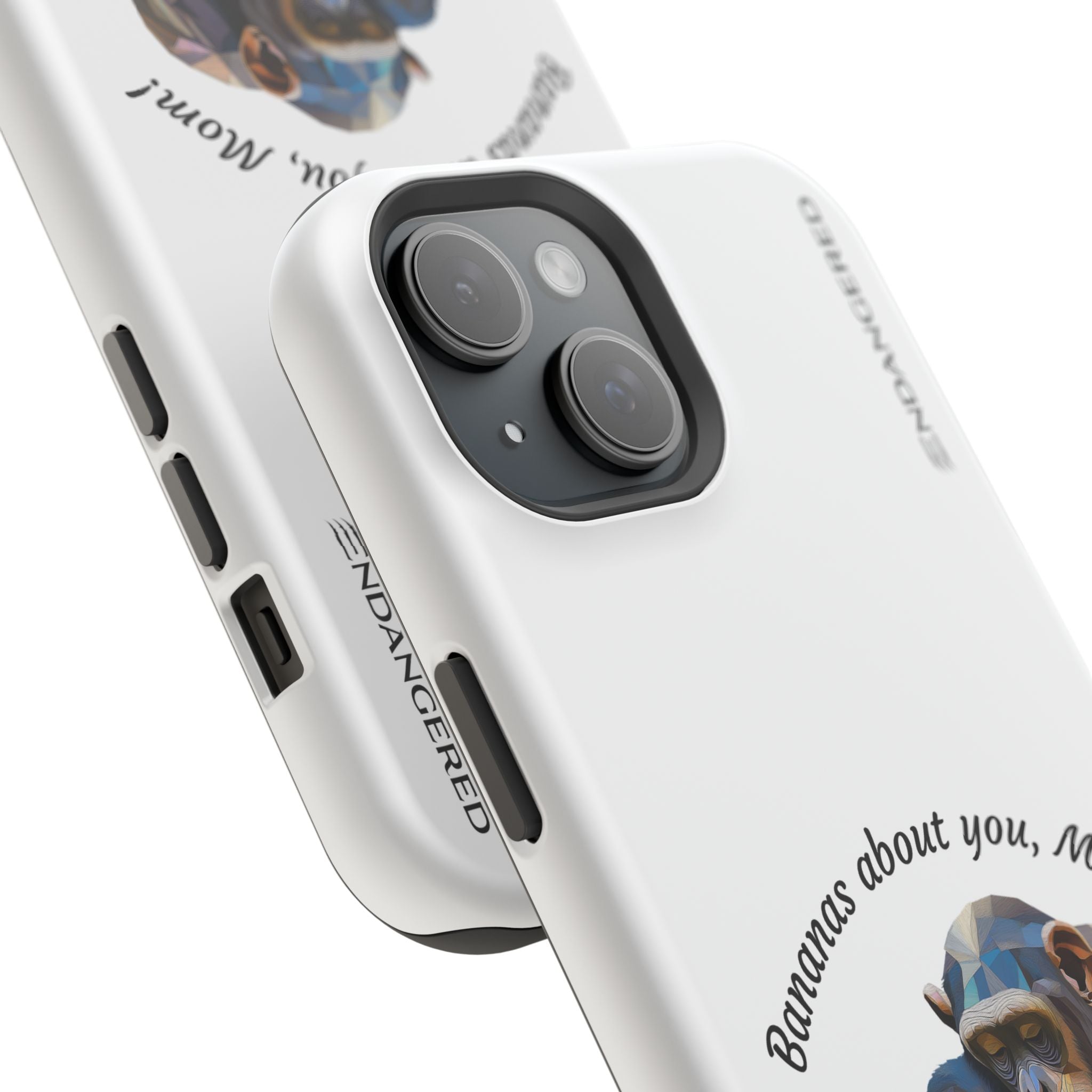 Cute Chimpanzee Phone Case - "Bananas About You, Mom!" - Durable Magnetic Tough Case for Moms